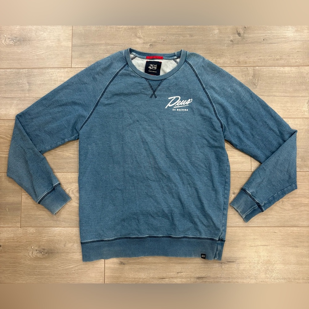 Deus Ex Machina Sweatshirt Crewneck True Indigo Sweater Blue Mens XL